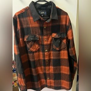 Roark NWT Norseman Burnt Orange/Red Flannel Shirt Men’s L